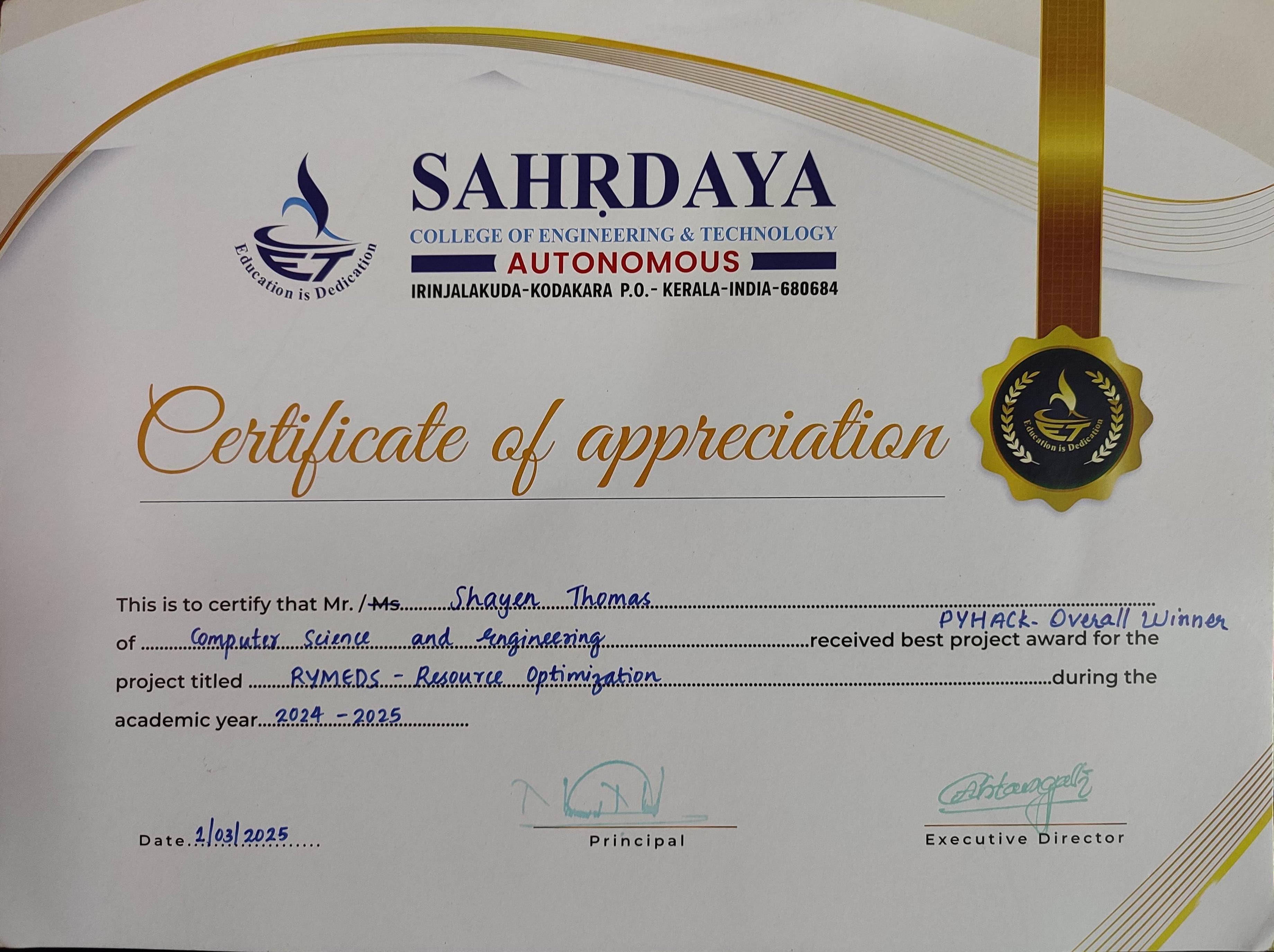 Shayen Thomas - PyHack Innovate 2024